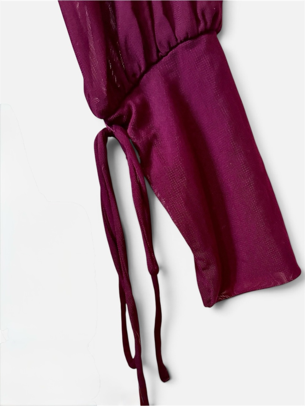 BlackMilk Burgundy Lace Maxi Dress Midnight Ritual Sheer Mesh Long Sleeve M NWOT - Picture 6 of 12